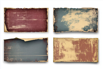 Retro grunge banners set isolated