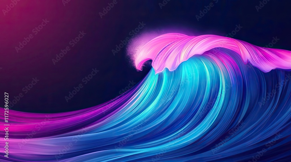 Poster waves abstract background idea. vibrant wave illustration showcasing dynamic colors and fluid motion