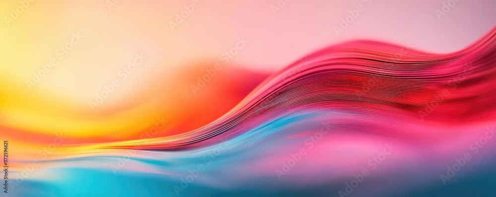 Poster Waves abstract background idea. Colorful abstract waves create a vibrant and dynamic visual experience.