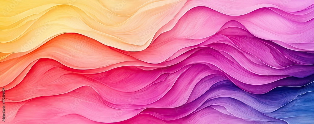 Poster waves abstract background idea. a vibrant, flowing abstract background with colorful waves of pink, 