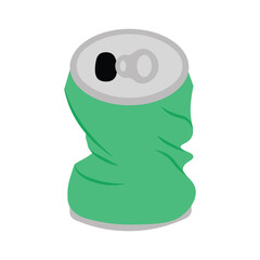 Crumpled Canned Illustration