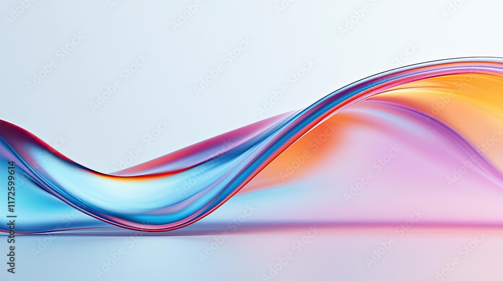 Poster Splash abstract background concept. An abstract composition of colorful flowing waves, showcasing a smooth gradient effect.