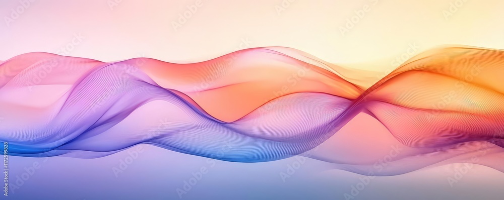 Poster waves abstract background idea. a stunning abstract design featuring flowing waves in vibrant colors