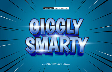 giggly smarty editable text effect with a nice and smile text style