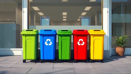 Recycling Bins in Office Setting