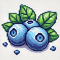 Obraz premium 블루베리, 픽셀아트, jpeg (Blueberry, pixel art)