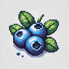 Obraz premium 블루베리, 픽셀아트, jpeg (Blueberry, pixel art)