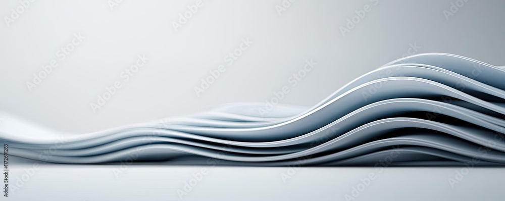 Poster Waves abstract background idea. Abstract wavy paper design representing creativity and modern aesthetic.