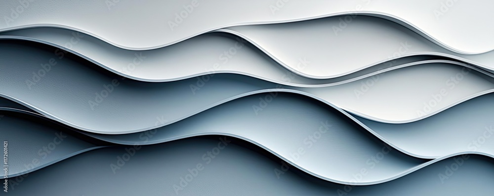 Aufkleber Waves abstract background idea. A captivating display of flowing waves in a modern abstract design, showcasing fluid motion.