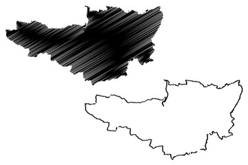 Somerset (United Kingdom, England, Non-metropolitan county, shire county) map vector illustration, scribble sketch Somersetshire map