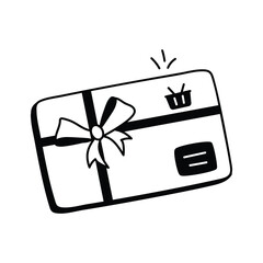 Take a look at this amazing icon of gift card in modern style