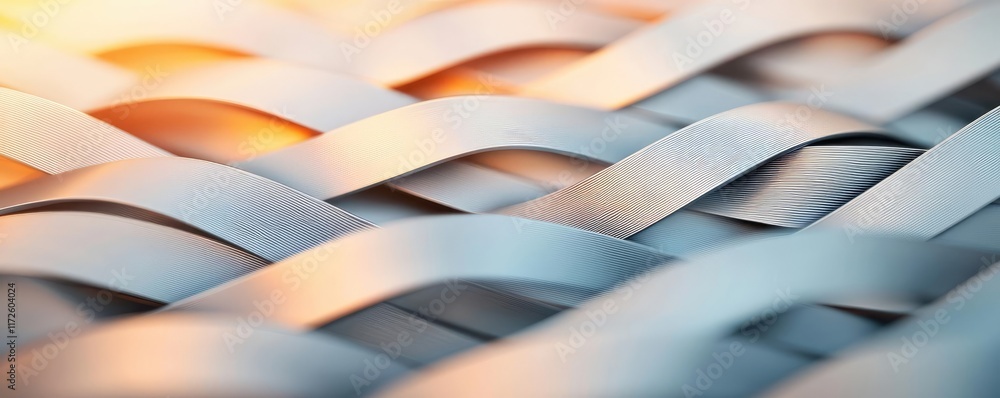 Aufkleber metallic abstract background concept. close-up of intricately woven metallic strips creating a stunn