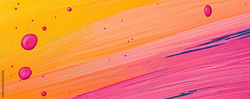 Aufkleber splash abstract background concept. vibrant abstract background with splashes of pink and orange pai