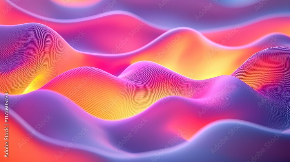 Poster Splash abstract background concept. Colorful abstract waves creating a captivating visual experience.
