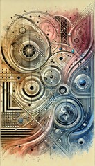 background with headphones