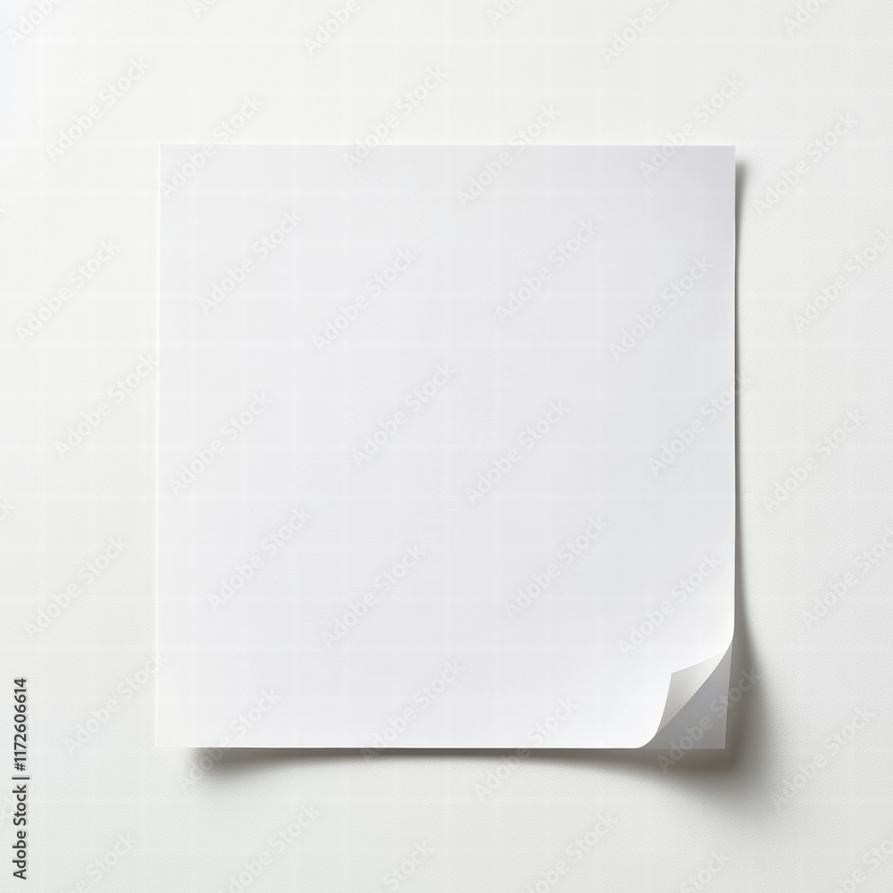 Poster blank white sheet of paper resting on a smooth surface inviting creativity and expression in a minim