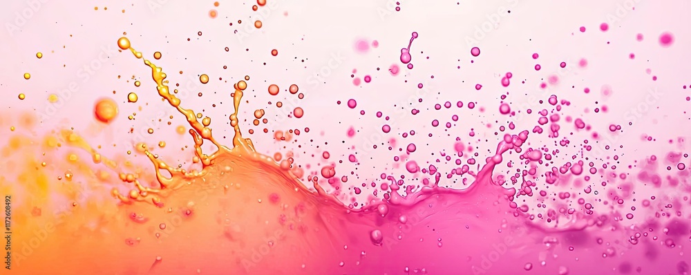 Aufkleber splash abstract background concept. vibrant splash of colorful liquid creating a visually stunning a