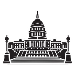 United States Capitol Building Silhouette A Symbolic Landmark