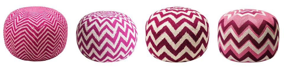 Vibrant Pink and Burgundy Chevron Patterned Cushions for Cozy Modern Decor   Comfortable Plush Geometric Textiles for Stylish Home Furnishings and Accents