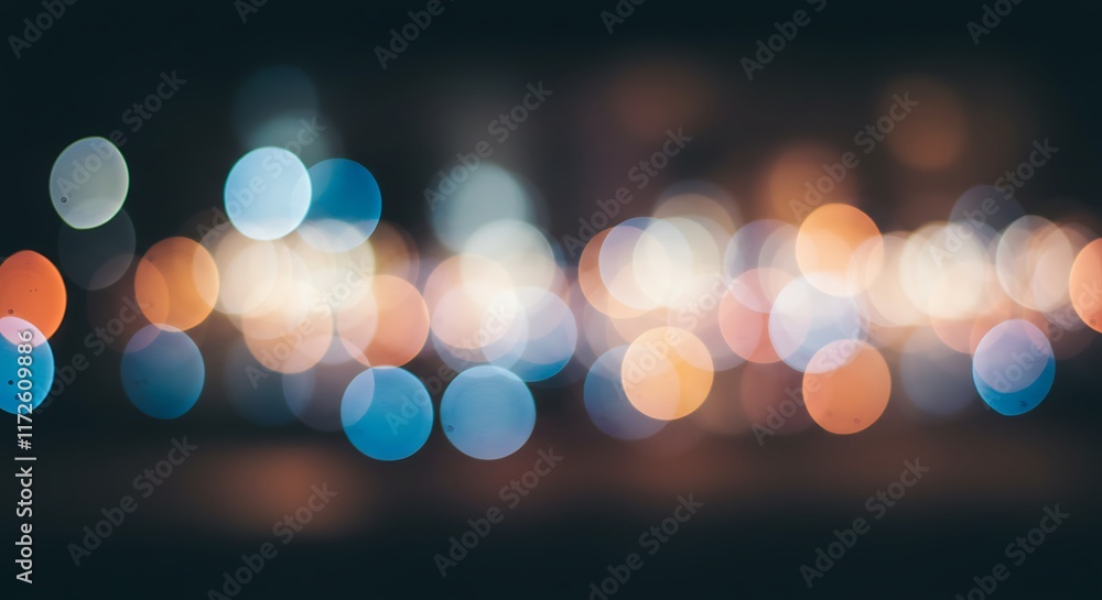 Poster abstract background of soft focus bokeh lights texture