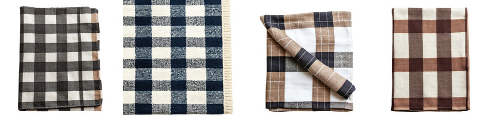 Assorted Tartan and Plaid Textile Patterns in Various Color Combinations for Seasonal Designs Home Decor Fashion and Craft Projects