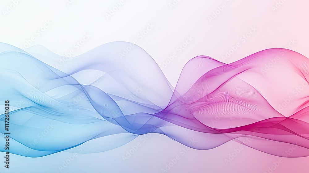 Poster Waves abstract background idea. Abstract colorful waves flowing seamlessly in a modern design for creative projects.