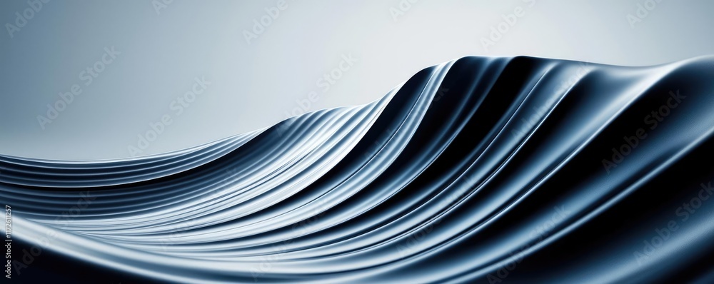 Aufkleber Waves abstract background idea. Abstract blue wave patterns create a calming and modern visual effect.