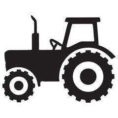 Classic Farm Tractor Silhouette Illustration © Creative Image  