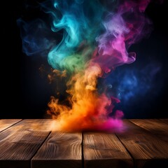 Wooden Table in the Spotlight