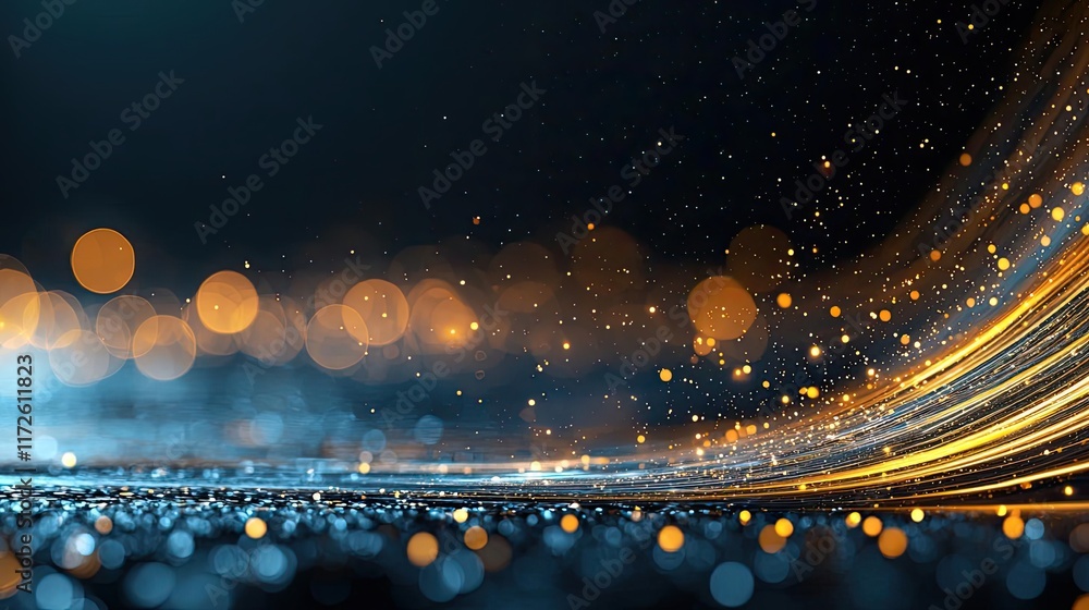 Aufkleber Splash abstract background concept. Dynamic abstract background with glowing particles and light trails, perfect for design.