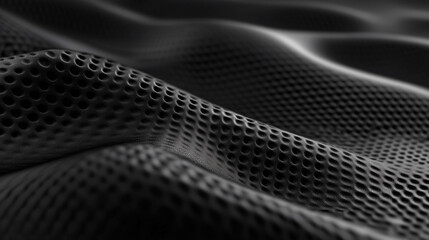 Textured black surface with wave patterns