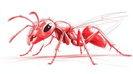 Illustration of an Ant with colors