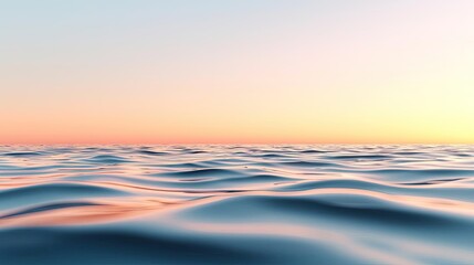 Waves abstract background idea. Serene ocean waves at sunset, showcasing tranquility and natural beauty.