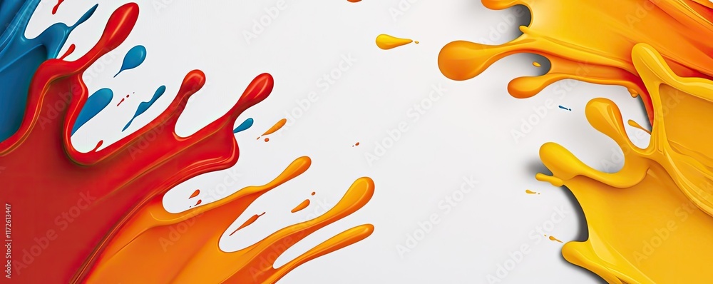 Poster Splash abstract background concept. A vibrant splash of colorful paint creating a dynamic and artistic background.
