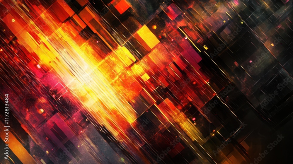 Wall mural abstract professional business team people innovation connection of line from nail node to node on m