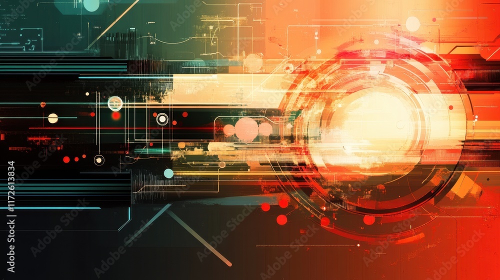 Wall mural abstract professional business team people innovation connection of line from nail node to node on m