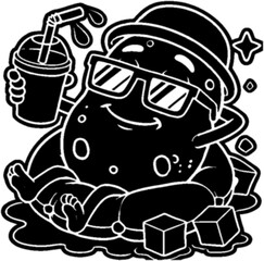 A emoji of potato silheouttes.eps