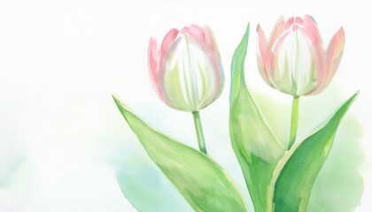 Fototapeta premium チューリップの花のイラスト