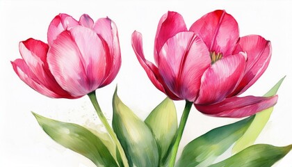 Naklejka premium チューリップの花のイラスト