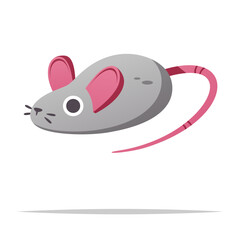 Fototapeta premium Cat mouse toy plush vector isolated illustration