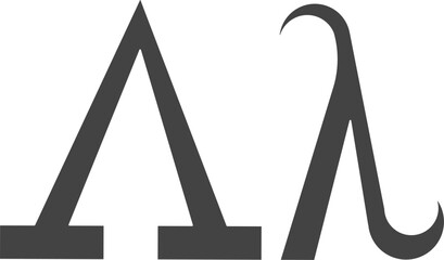 greek letter lambda in black