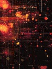 Obraz premium An abstract illustration of sound waves intertwining with neural pathways, symbolizing the enhancement of subconscious treatment through cosmic energy 