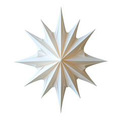 Obraz premium Minimalist star design on a white background, emphasizing simplicity and elegance in a balanced square format.