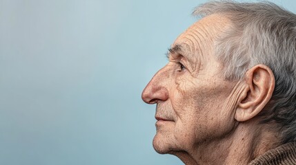 Fototapeta premium Minimalist Portrait of Aging Lines in Natural Light