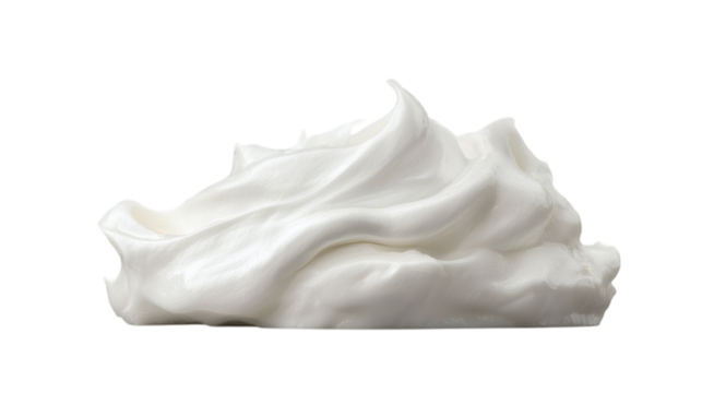 fresh shaving foam isolated on white transparent background
