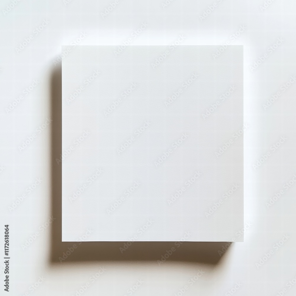 Leinwandbilder Blank pristine sheet of white paper ready for creativity in a minimalistic workspace. Generative AI