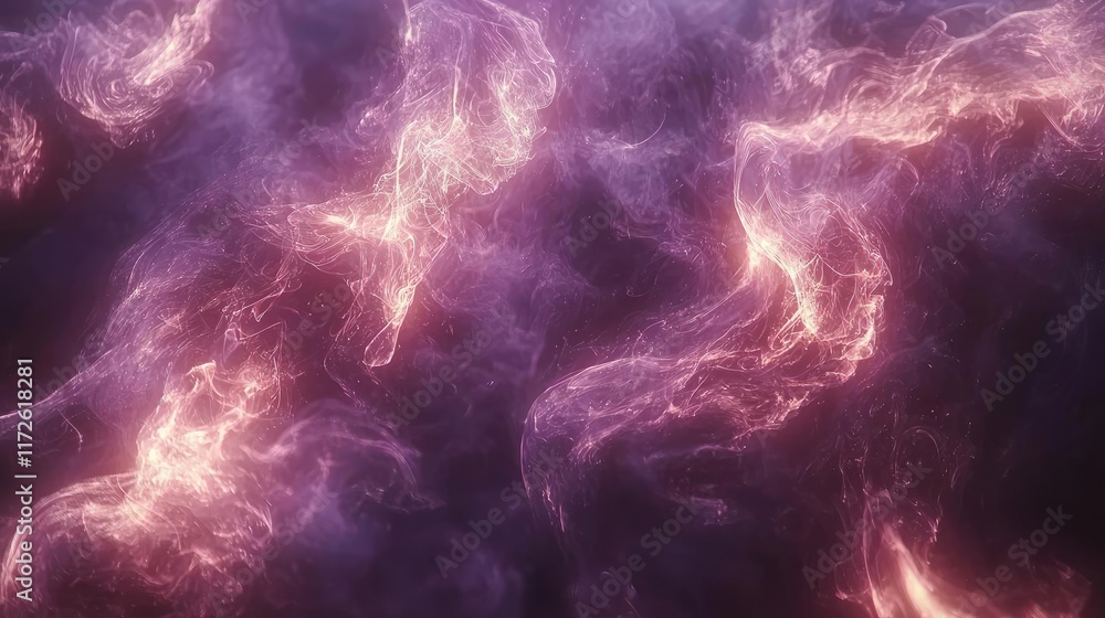 Poster smoke abstract background idea. abstract cosmic background with swirls of purple and pink energy and