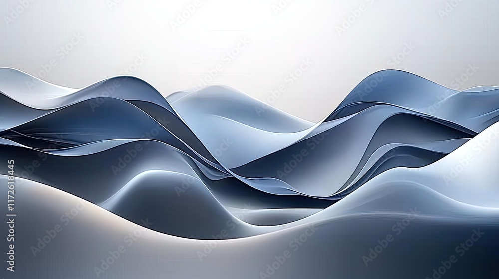 Aufkleber smoke abstract background idea. abstract waves in shades of blue evoke tranquility and fluidity in d
