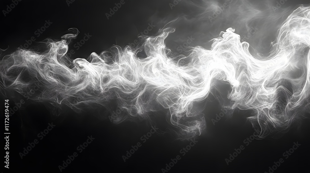 Poster abstract black and white backgrounds. abstract image of swirling smoke, creating a dreamy, ethereal 