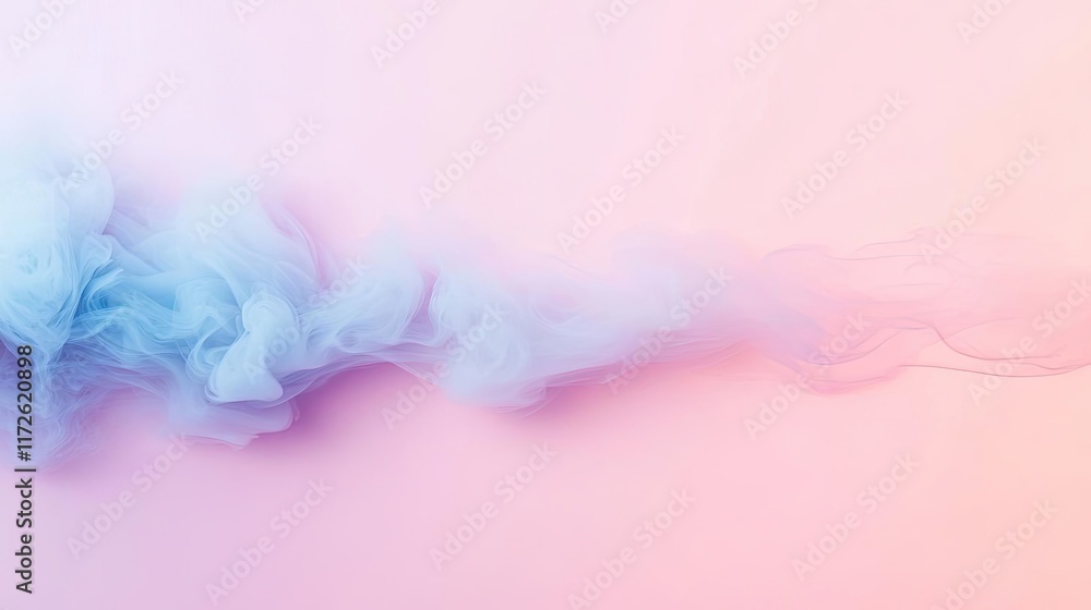 Poster smoke abstract background idea. soft pastel smoke blending elegantly on a pink background, creating 